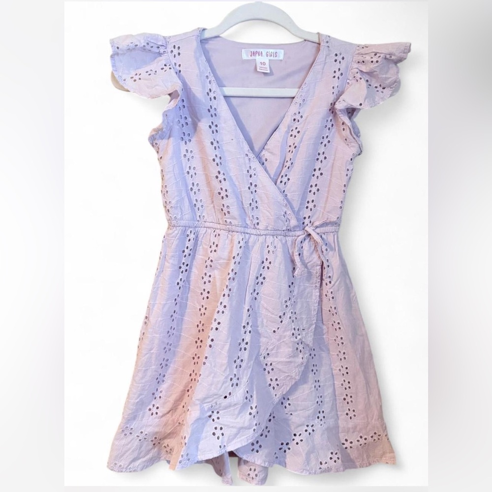 JAPNA Girls Size 10 Lavender Summer‎ Spring Vacation Wrap Dress